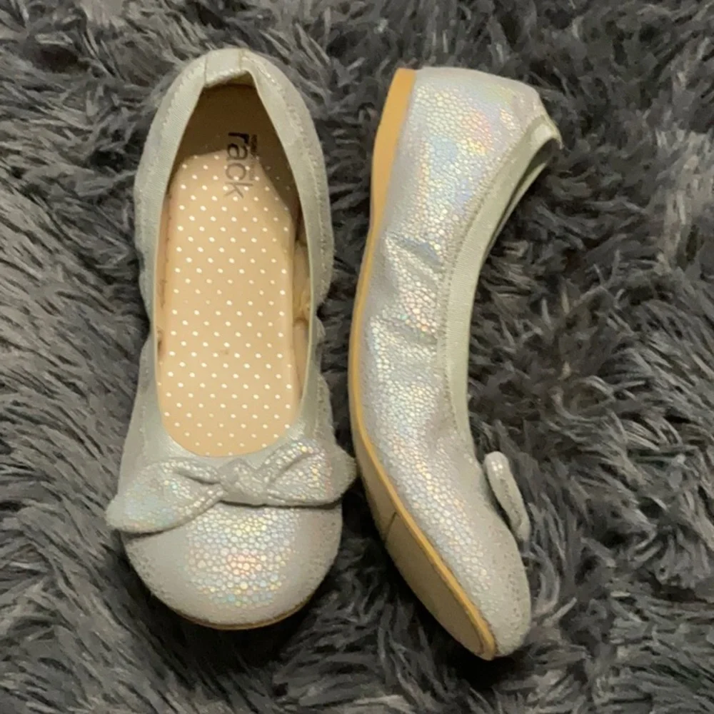 Nordstrom Rack Kids Remma Shimmer Ballet Flats NEW!